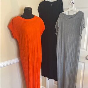 Scoop Orange, Black and Gray Sheath Maxi Dress with Dolman Sleeves(3)